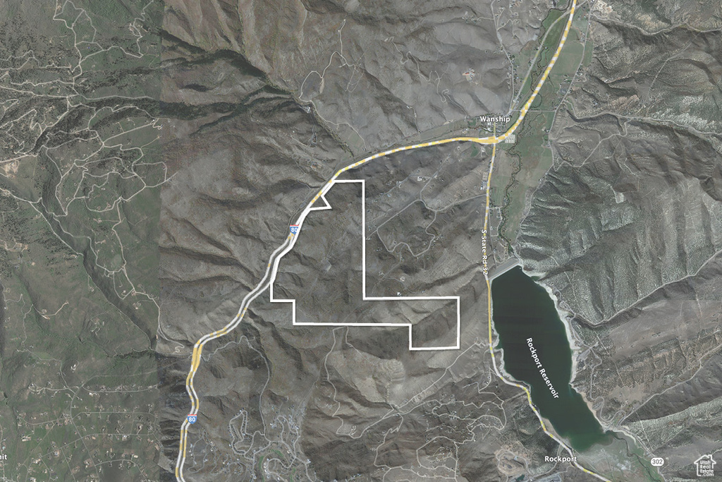 Aerial overview of property's location