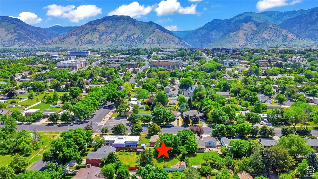 Bird\'s eye view of mountains