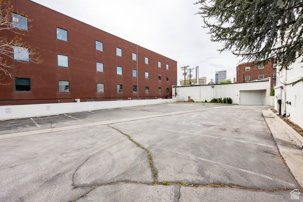 View of uncovered parking lot