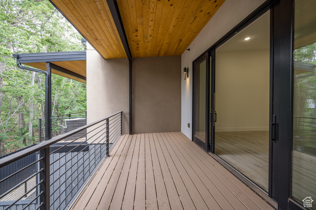 View of wooden terrace