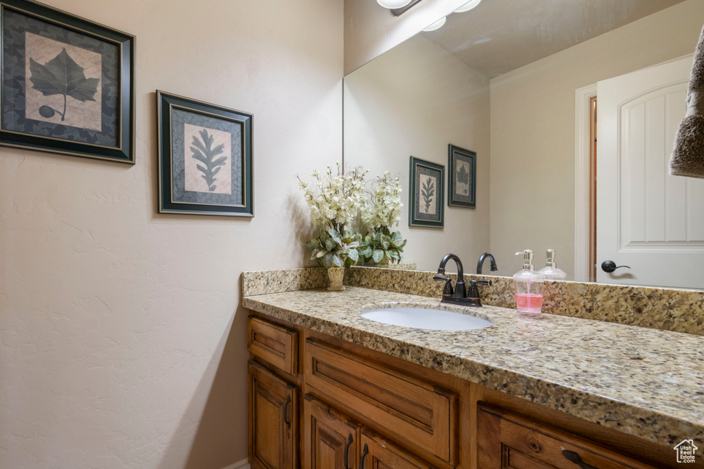 Bathroom featuring vanity