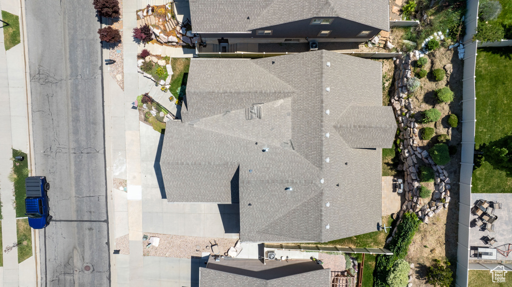 View from above of property