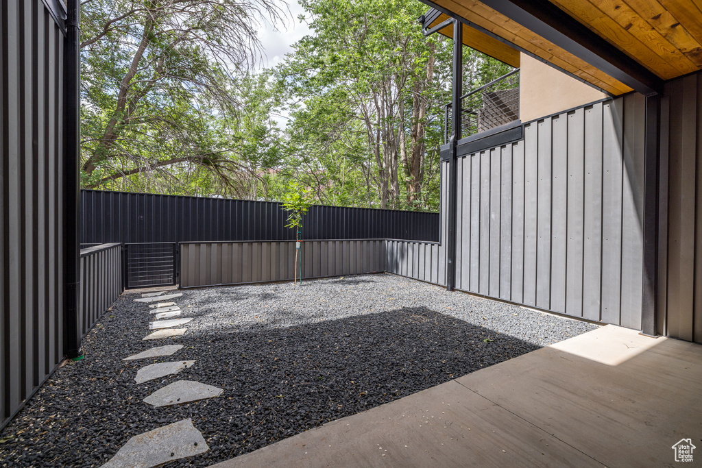 View of yard with a patio area