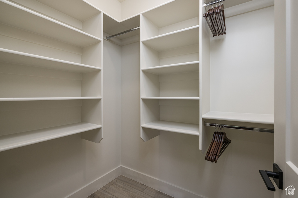 View of walk in closet