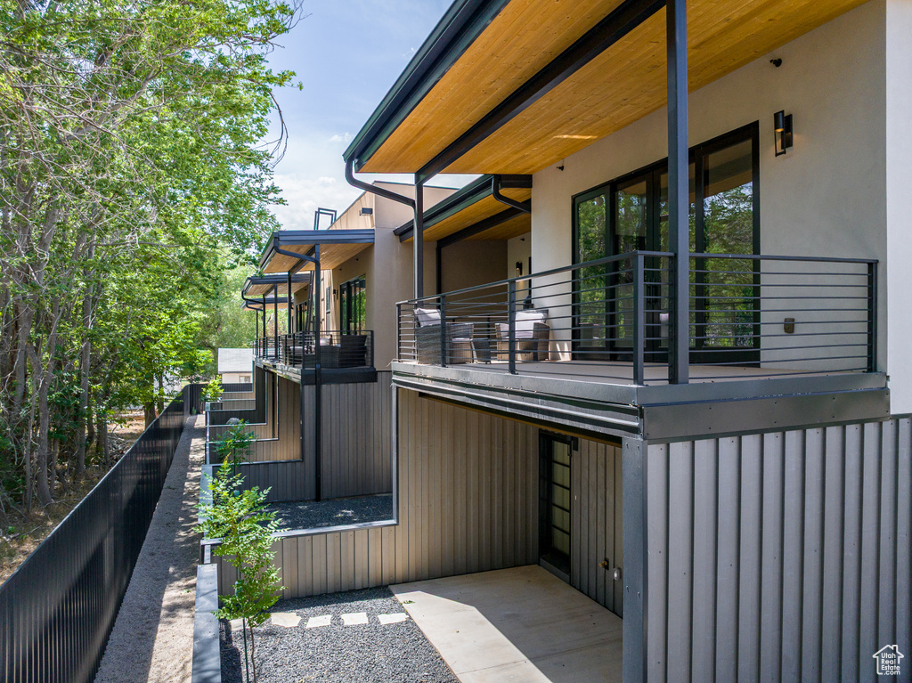 View of wooden terrace