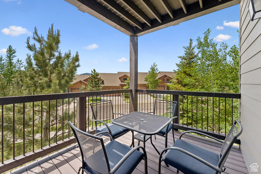 Balcony with a residential view