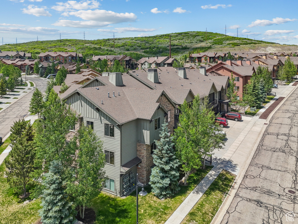 Aerial view of residential area