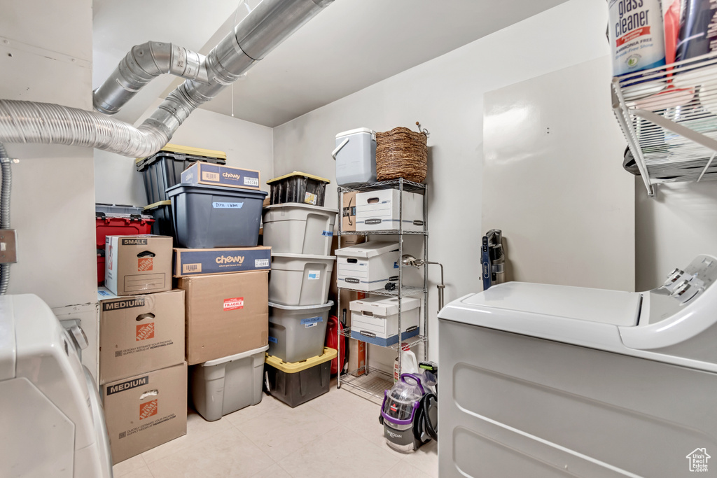 Storage featuring separate washer and dryer