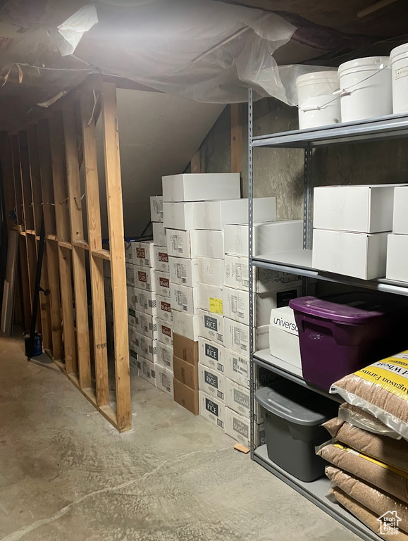 View of storage room