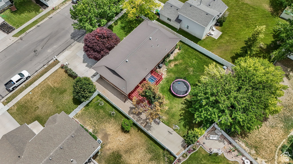 Aerial view of residential area