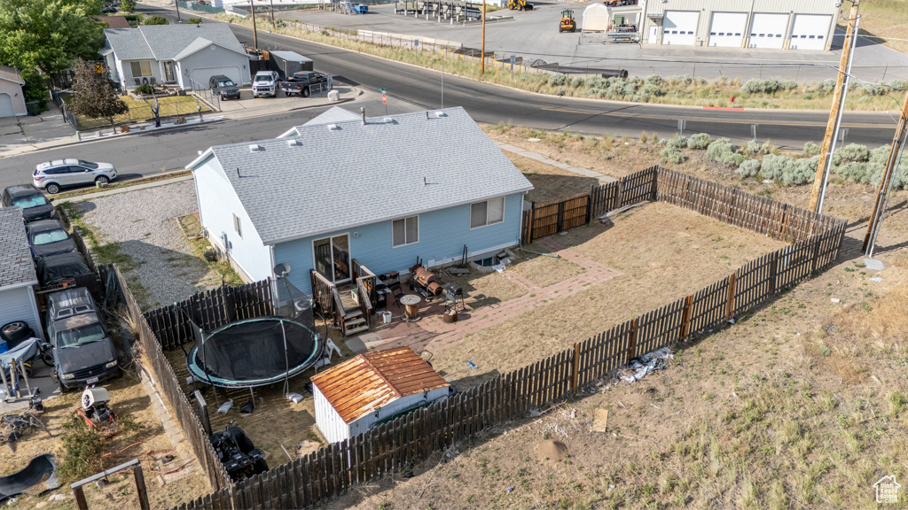 View from above of property