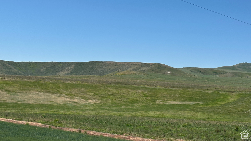 Mountain view with rural landscape
