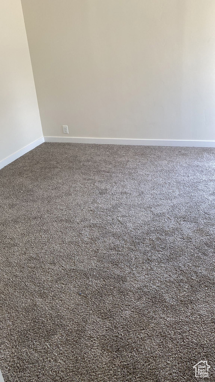 Spare room featuring baseboards and carpet floors