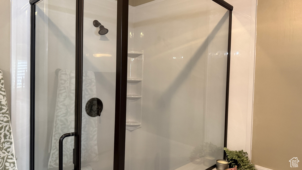 Bathroom with a shower stall