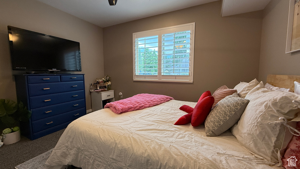 View of carpeted bedroom