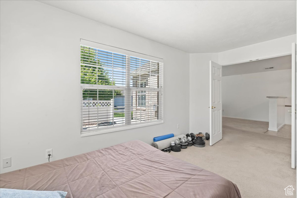 View of carpeted bedroom