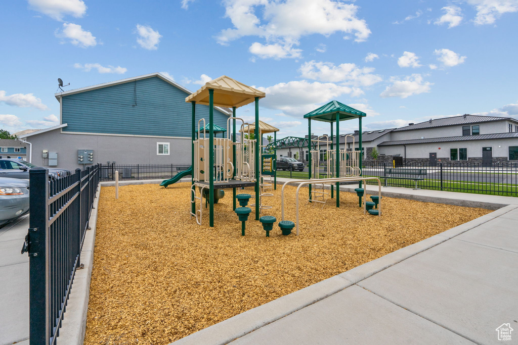 View of community jungle gym