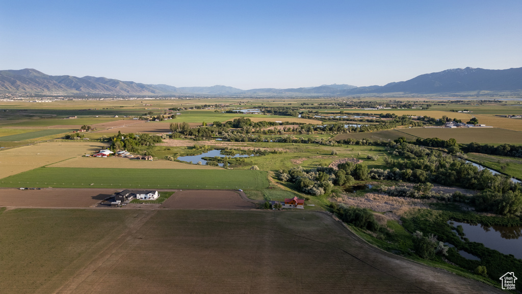 View of rural area featuring a water and mountain view