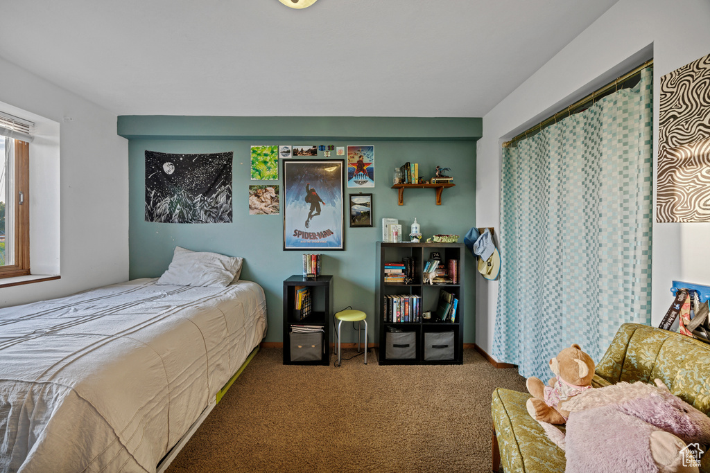 View of carpeted bedroom