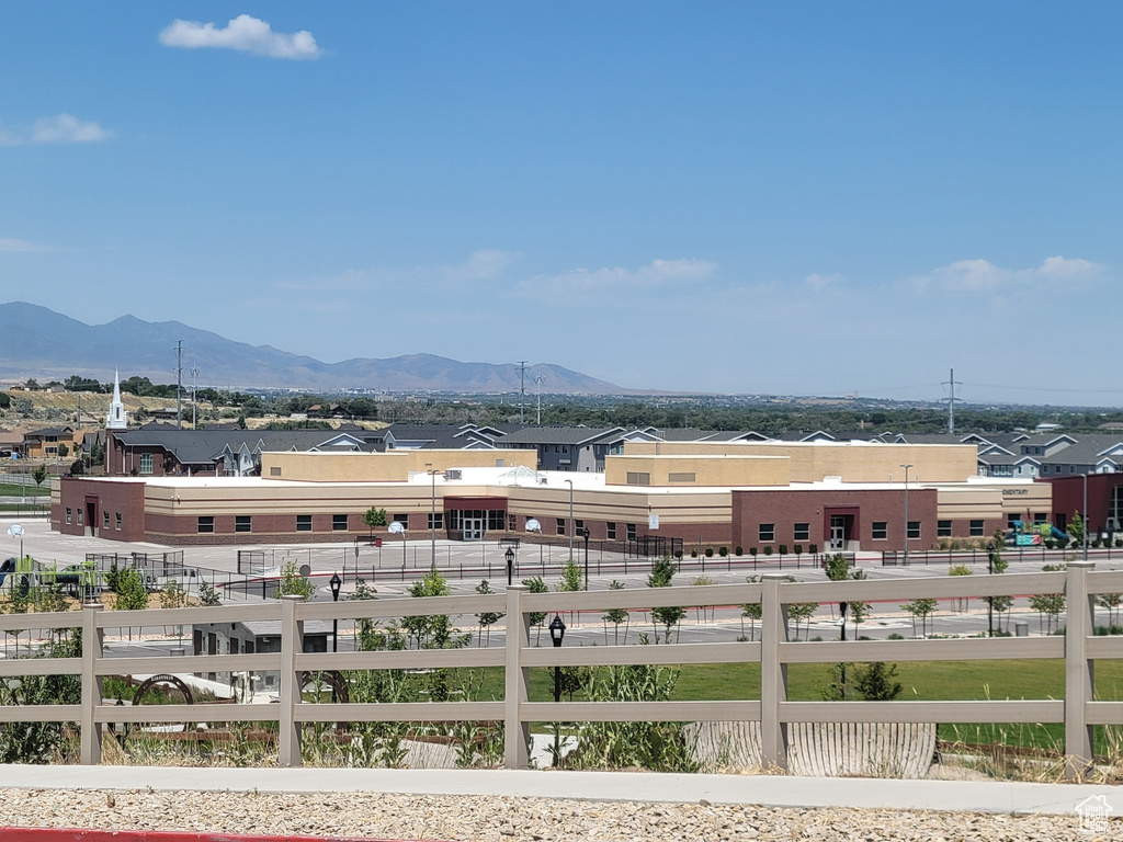 Mountain view with nearby suburban area