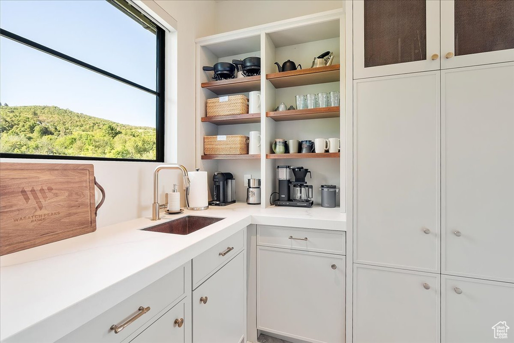 Storage area with a sink