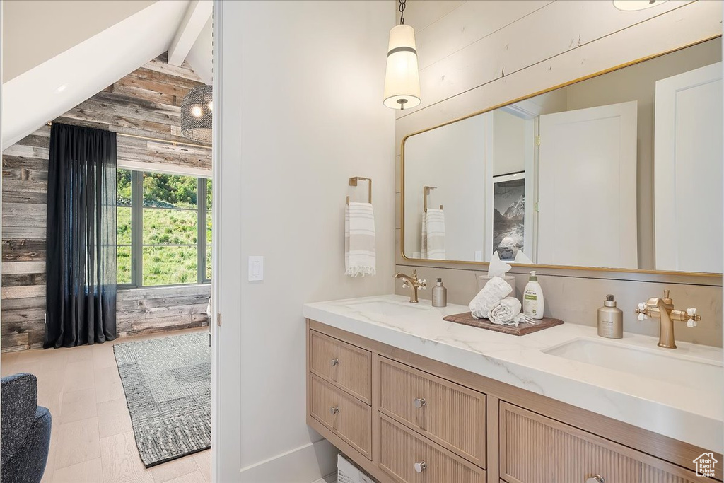 Full bathroom featuring double vanity