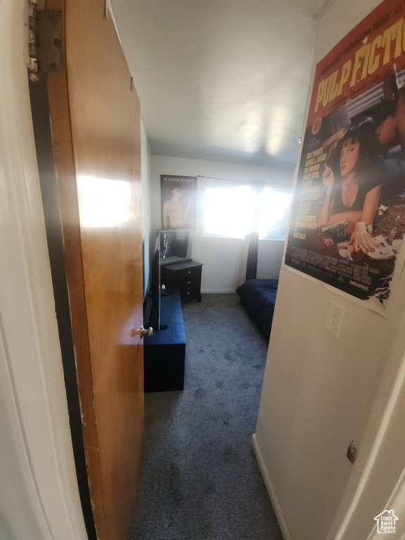 Hallway with carpet