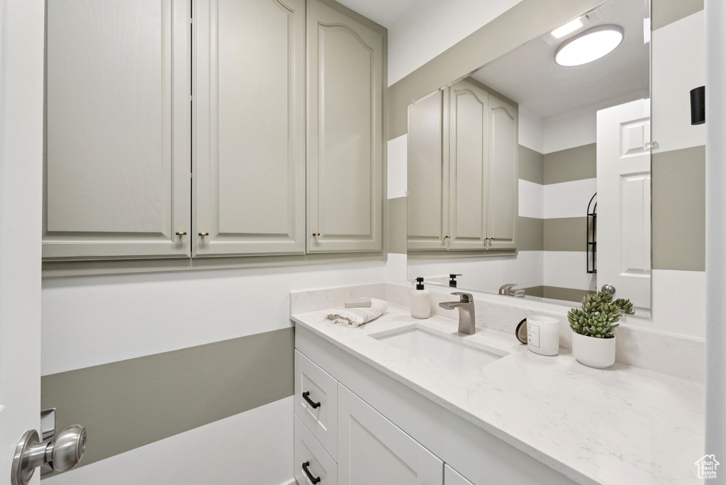 Bathroom featuring vanity