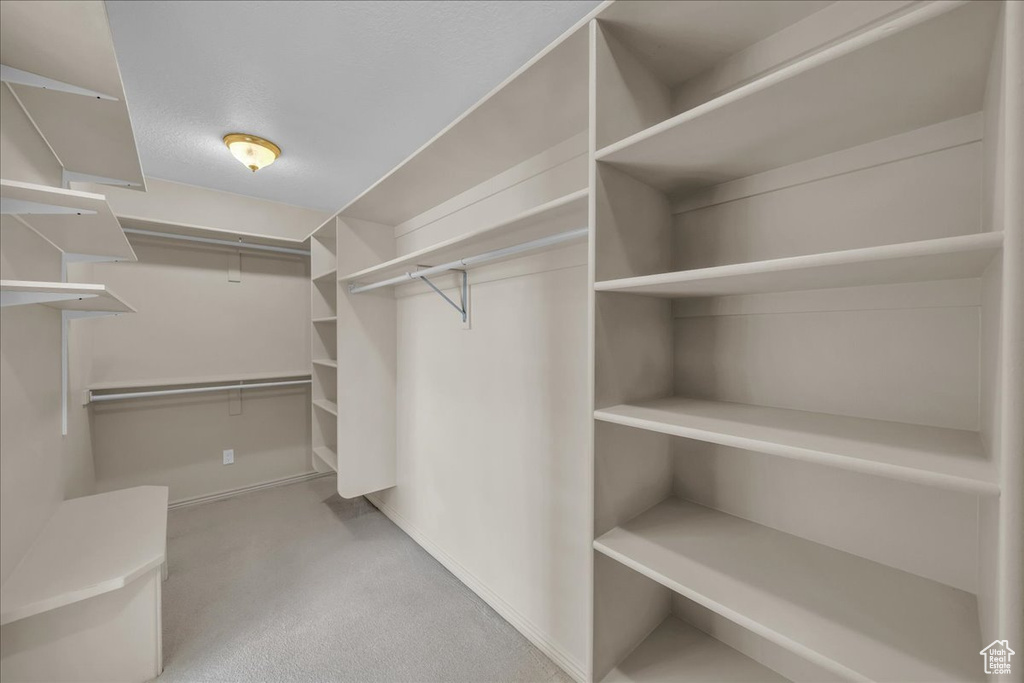Walk in closet featuring carpet