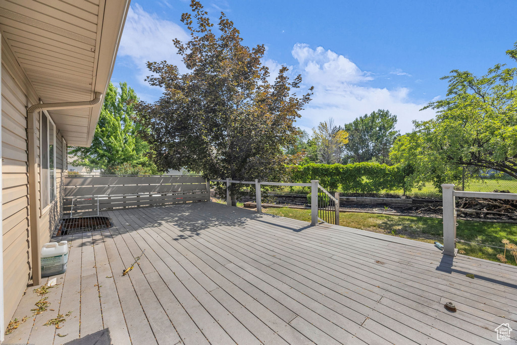 View of wooden deck
