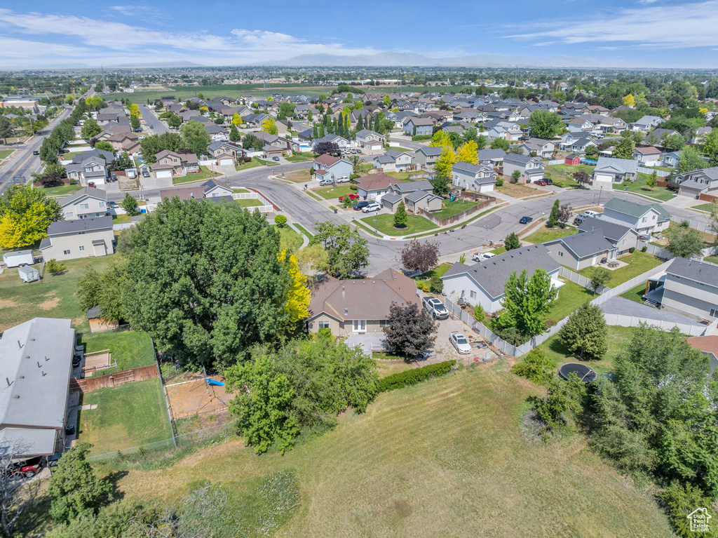 Aerial view of residential area