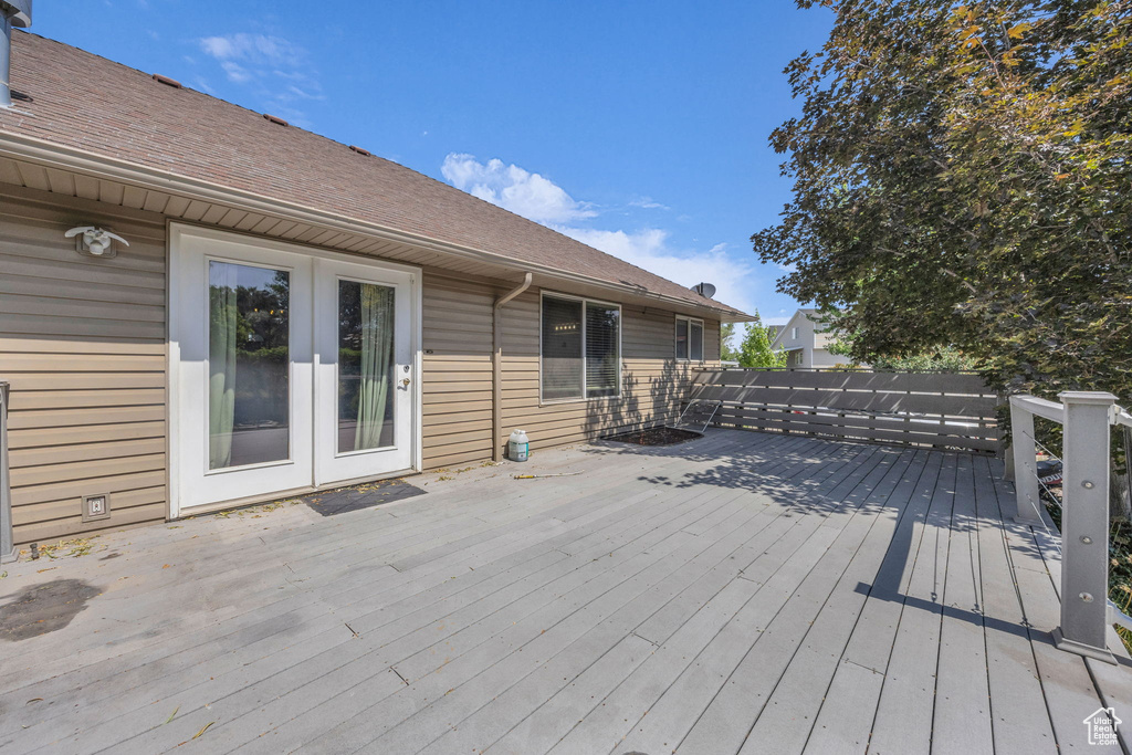Deck with french doors