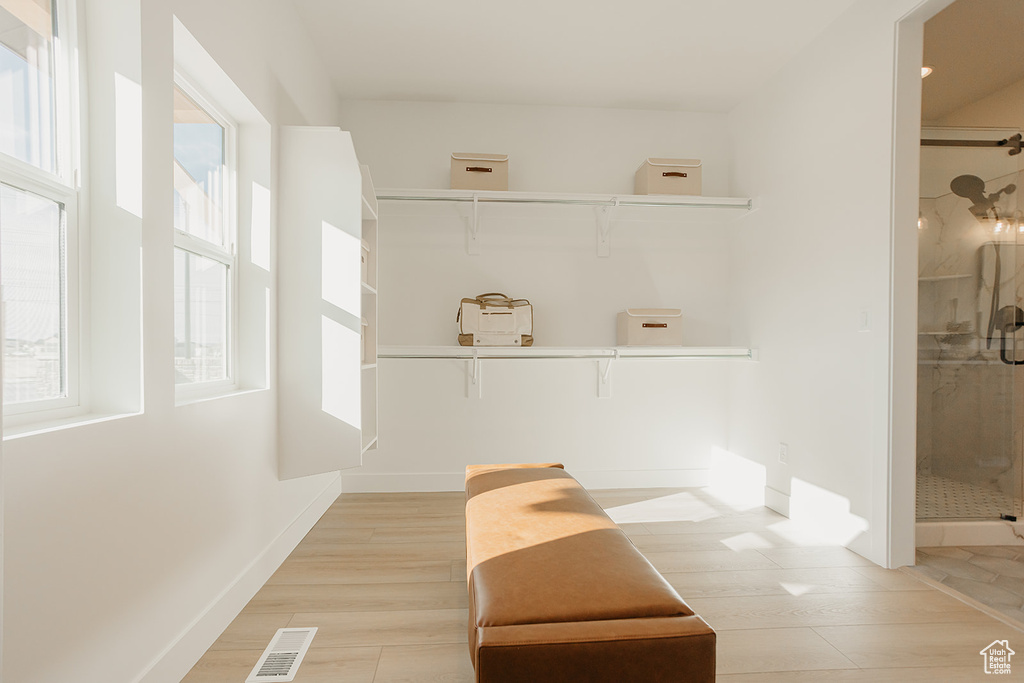 Hallway with baseboards