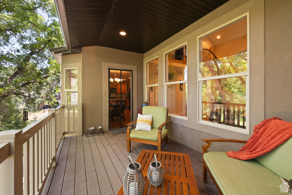 View of wooden terrace