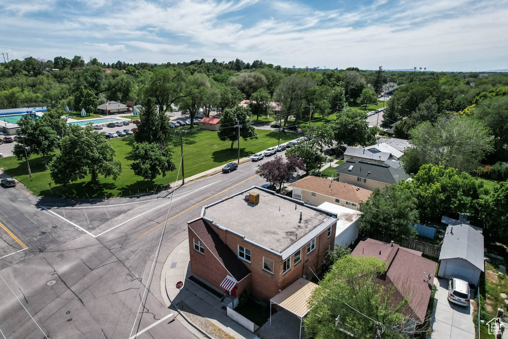 Aerial view of residential area