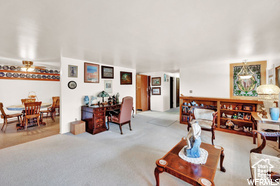 View of carpeted living room