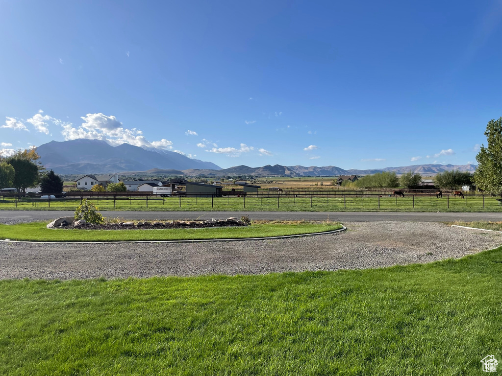 View of community featuring a mountain view