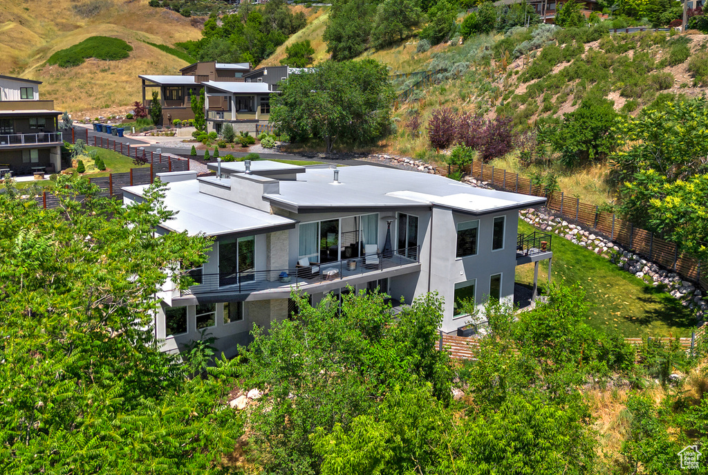 View from above of property