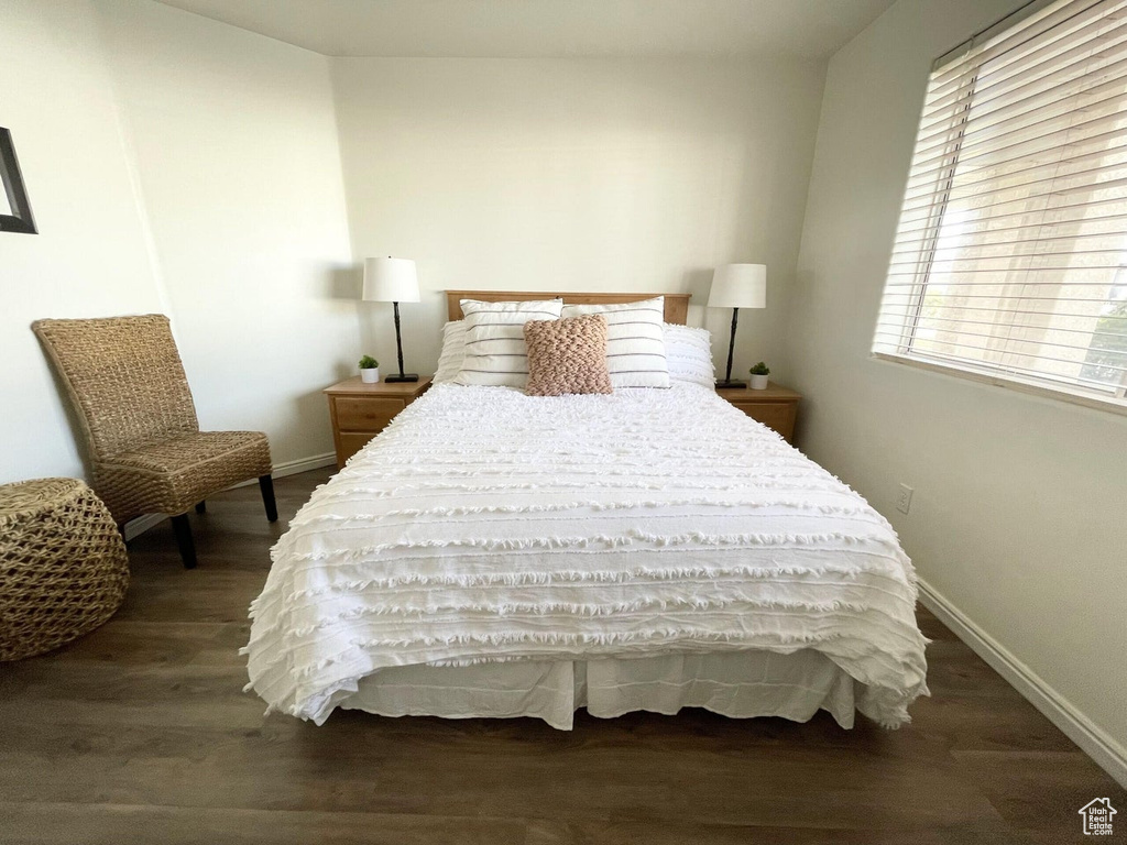 Bedroom featuring wood finished floors