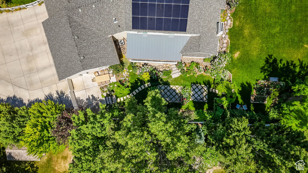 View from above of property