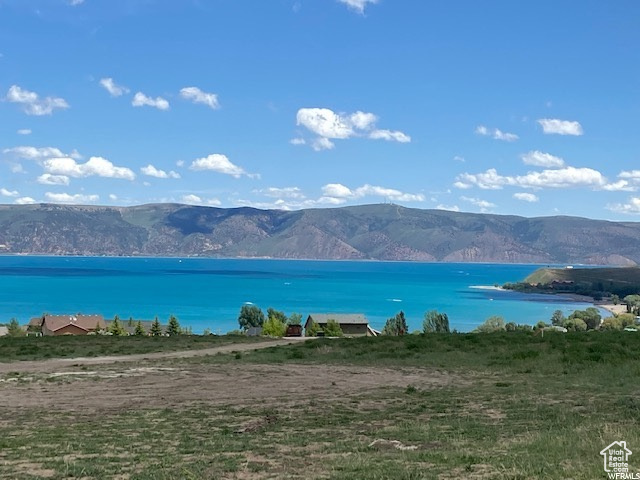 Water view featuring mountains