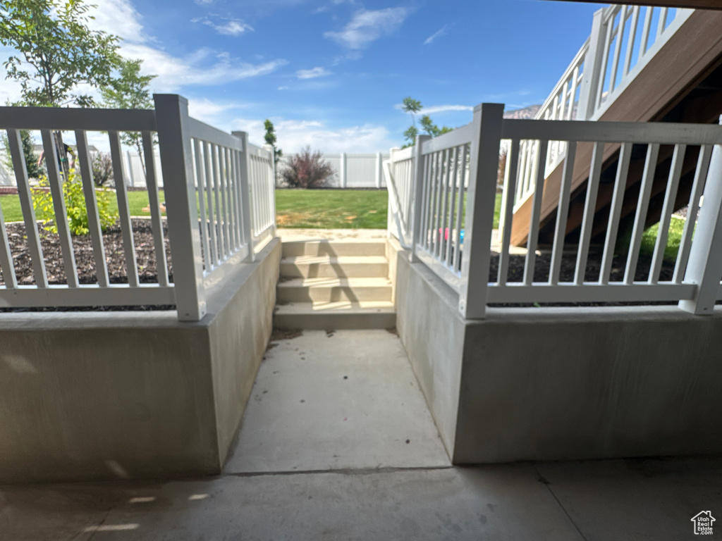 View of patio / terrace with stairs