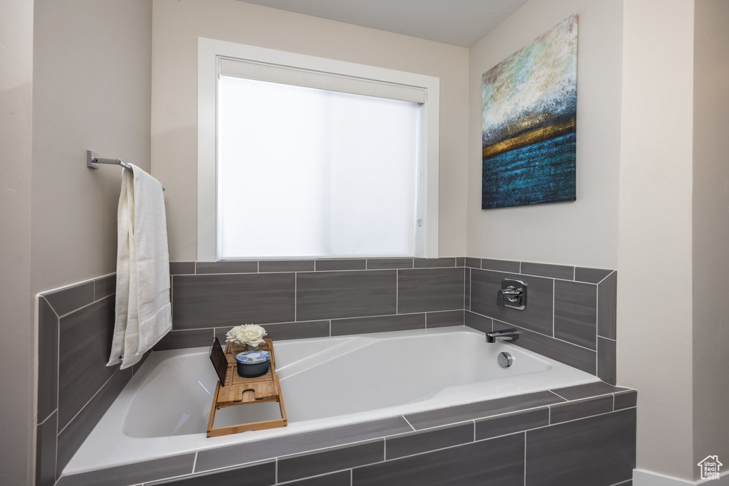 Bathroom with a garden tub