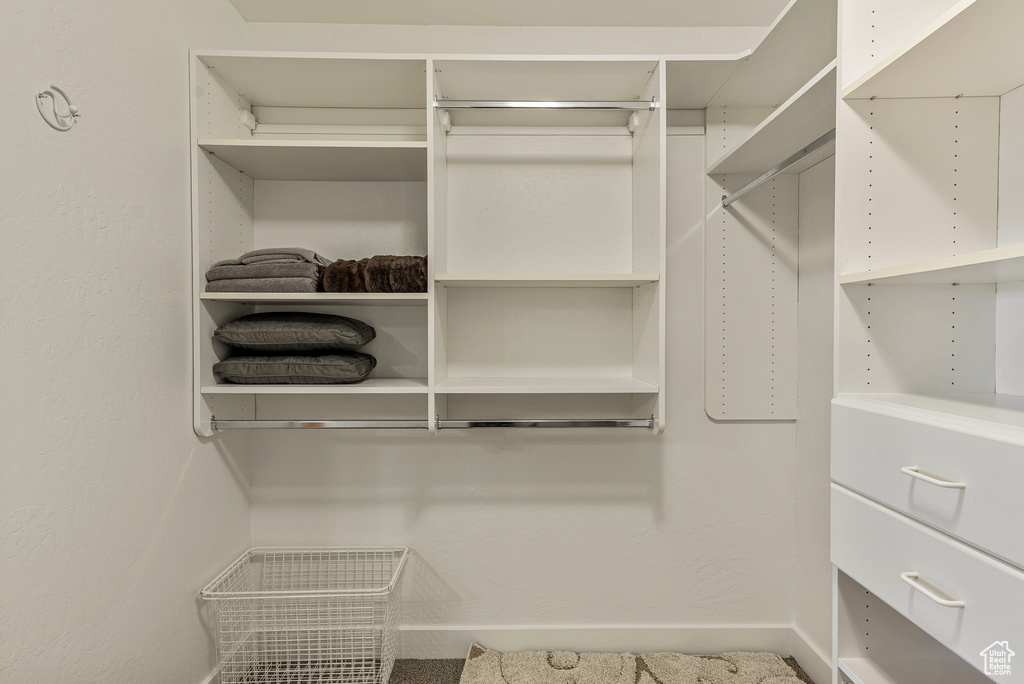 View of walk in closet