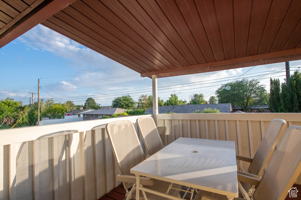 View of wooden deck