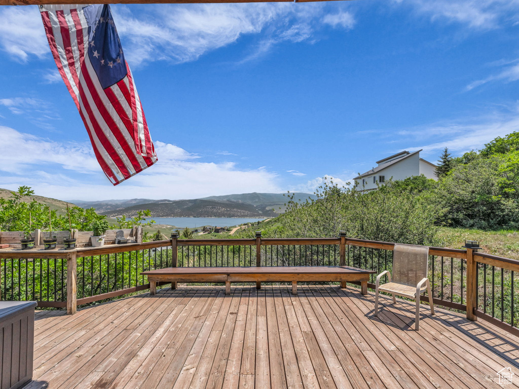 Deck with a mountain view