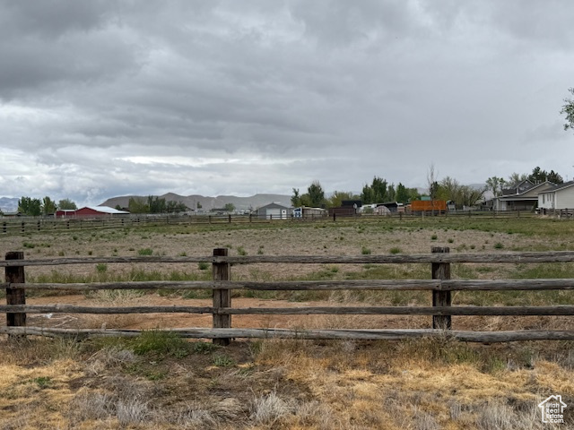 View of yard featuring a view of rural / pastoral area