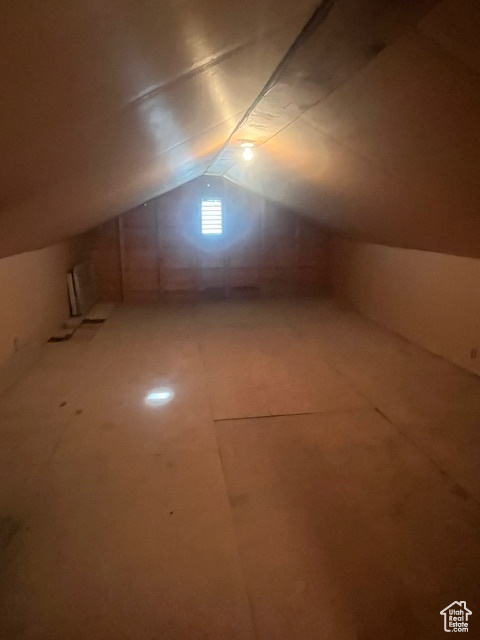 Additional living space with vaulted ceiling