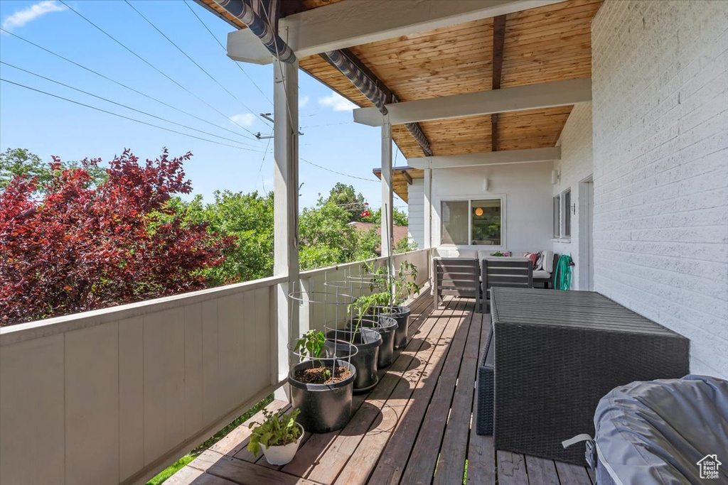 View of wooden terrace