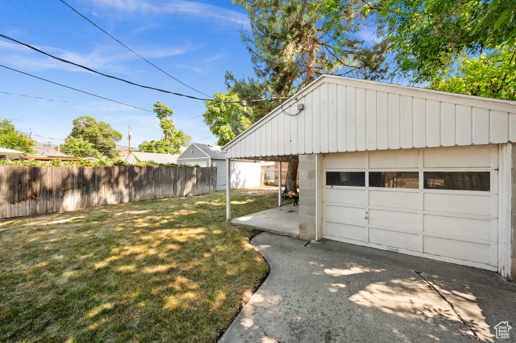 Garage with a detached garage